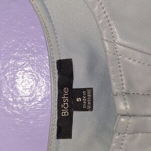 Bløshe Light Gray Leather Top